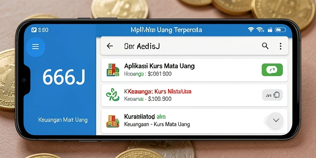 Tampilan antarmuka aplikasi 666J untuk monitoring kurs mata uang.