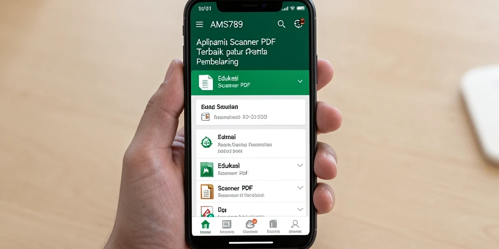 Antarmuka AMS789 yang intuitif dan fungsional untuk Scanner PDF.