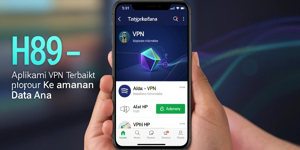 Antarmuka H89 yang intuitif untuk penggunaan VPN Indonesia.