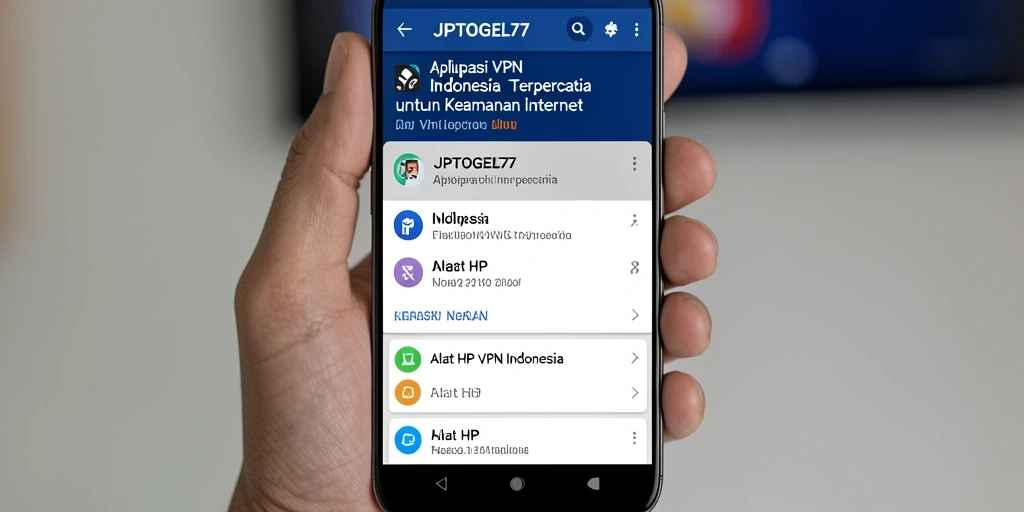 Tampilan antarmuka aplikasi JPTOGEL77 yang intuitif dan mudah digunakan.
