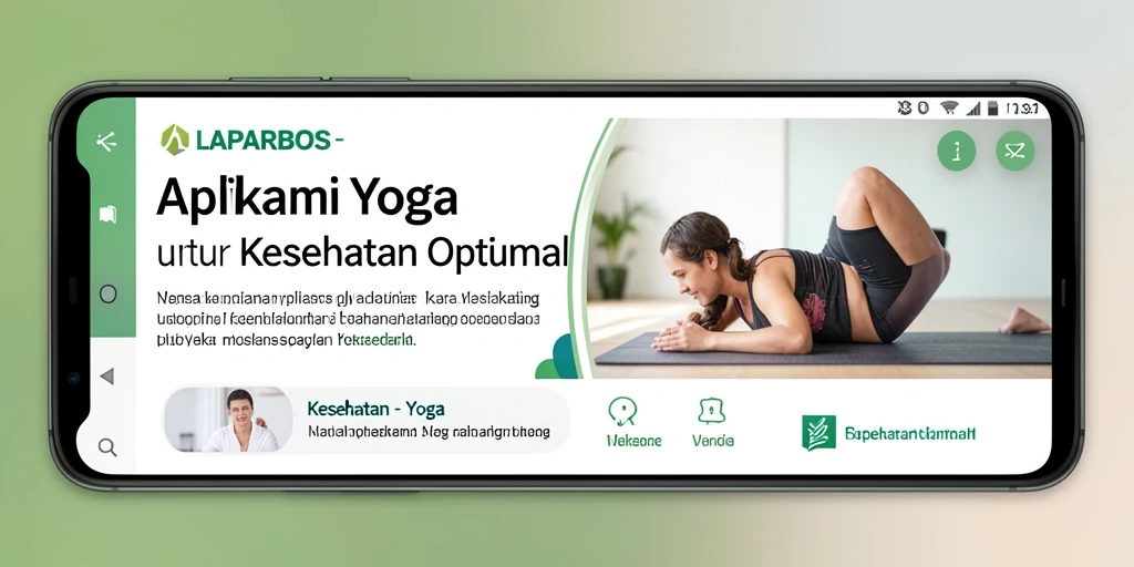 Antarmuka aplikasi LAPARBOS menampilkan berbagai pose yoga yang menarik.