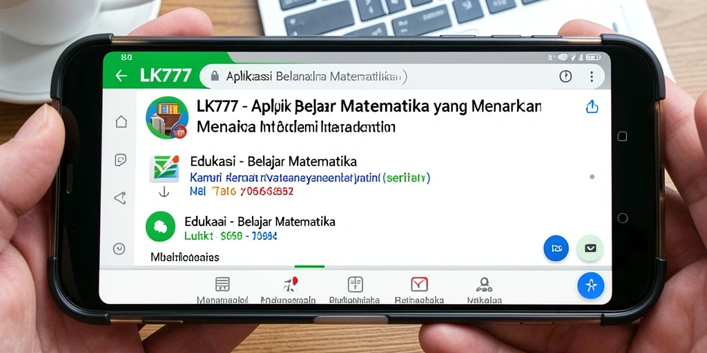 Tampilan antarmuka aplikasi Belajar Matematika yang interaktif dan menarik.