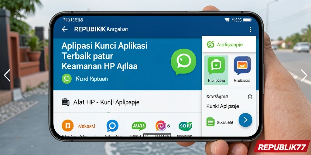 Antarmuka aplikasi Kunci Aplikasi REPUBLIK77 yang sederhana dan praktis.