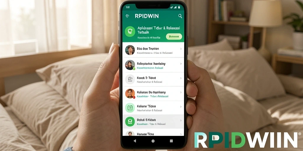Tampilan antarmuka aplikasi RPIDWIN untuk tidur dan relaksasi.