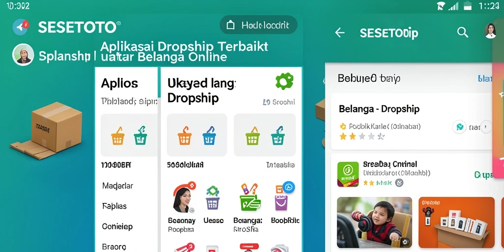 Antarmuka SESETOTO menampilkan beragam produk Dropship yang menarik.