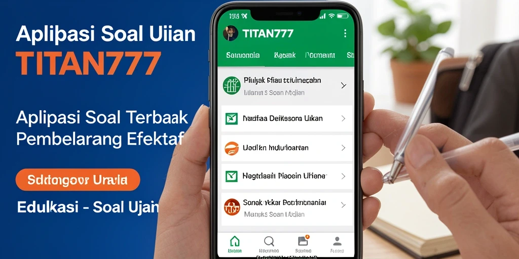 Tampilan antarmuka aplikasi Soal Ujian TITAN777 yang intuitif.